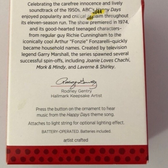 Hallmark‎ Limited Edition Collectors Keepsake HAPPY DAYS Christmas Orname… - Picture 3 of 3